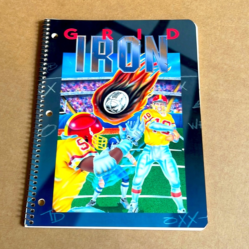 Vintage Grid Iron Football 🏈 Notepad lined notebook